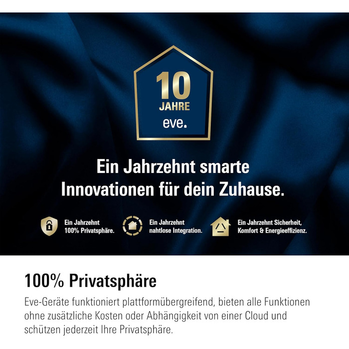 Eve Thermo (Matter, 5-те покоління) - Розумний термостат на радіатор, економія тепла, сумісний з Alexa, Apple Home, Samsung SmartThings, Google Home, Matter