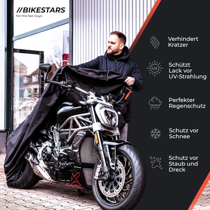 Чохол для мотоцикла BIKESTARS - водонепроникний і зимонепроникний - Oxford 300D - 245x105x125см