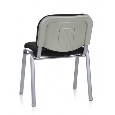 Крісло для відвідувачів / Конференційне крісло / Комплект з 4 крісел XT 600 срібного / чорного кольору hjh OFFICE