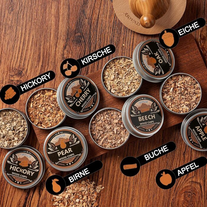 Набір для копчення віскі з пальником, 6 смаків, дерев'яні стружки, 2 склянки, 6 контейнерів для віскі, набір для коктейлів, набір для копчення напоїв, подарунок на день народження для любителів бурбону (без бутану)