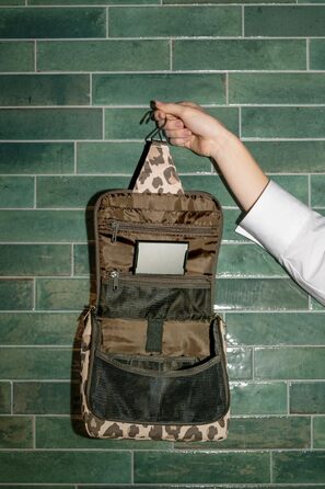 Сумка-органайзер Reisenthel Toiletbag Leo Macchiato Single з гачком, водонепроникний матеріал