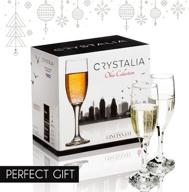 Volarium CRYSTALIA Luxus Секретні келихи 6 шт. Без свинцю, придатні для миття в посудомийній машині. Келихи для шампанського, келихи для ігристого вина, келихи для шампанського, набір келихів для шампанського, келихи для просекко
