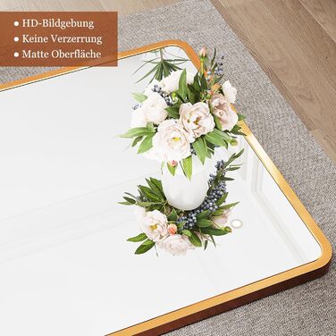 Дзеркало на стіну 60x90 см, золоте, для ванної, вітальні, спальні, прихожої