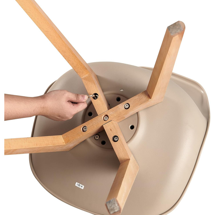 Обідній стіл з 4 стільцями для кухні/вітальні (110 см, прямокутний) - білий стіл та 4 світло-хакі стільці