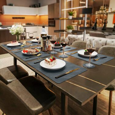 Набори підставки під гаряче та серветки для столу, миючі, з термостійкого матеріалу, імітація шкіри, двосторонні, для обіднього столу, декор, для вулиці, 43x30 см, світло-зелений+бежевий (набір 4 шт.)