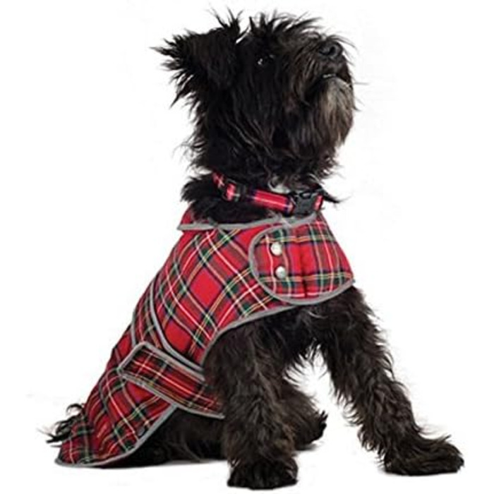 Пальто для собак Ancol M шотландка (червоний шотландський візерунок, XL)