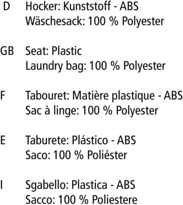 WENKO 2в1 пуф-кошик Wing Білий - для збору білизни, табурет для ванної кімнати з винімним мішком для білизни, об'єм 33 л, пластик (ABS), 45 x 48 x 33 см, білий