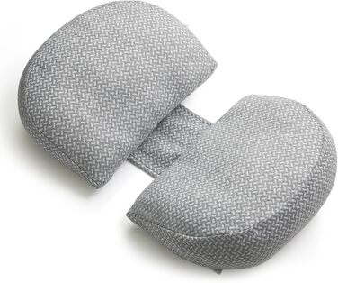 Вагітний подушка Momcozy з кристанового велюру U-подібної форми - подушка для вагітних для сну на боці (145см) - для полегшення болю в спині та попереку (Темно-сірий, W-подібний)