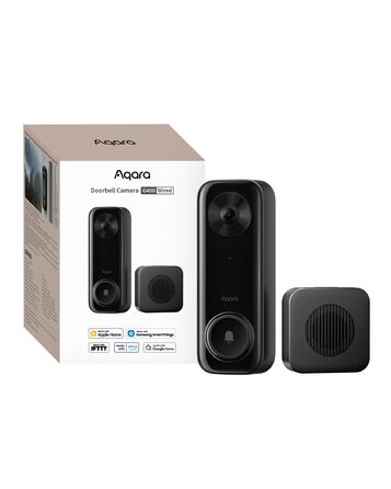 Aqara G400 Відеодзвінок з Chime, 2K HD, PoE/Кабель, HomeKit, Розпізнавання, IP65