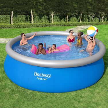 Каркасний басейн Bestway Fast Set з фільтром, круглий, 457x122 см, синій