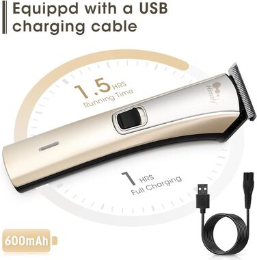 Електрична машинка для стрижки волосся та бороди himaly USB, акумуляторна, тример для чоловіків, професійний, для тіла, колір хакі