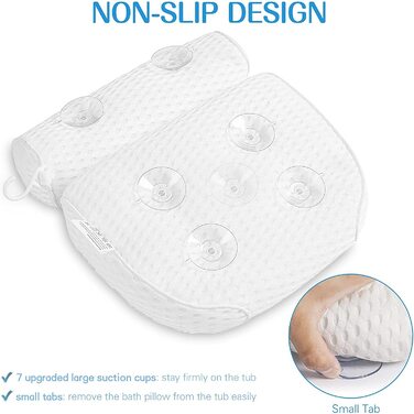 Подушка для ванни Idle Hippo 4D Air Mesh, нековзна, з присосками, люкс для голови, шиї та спини