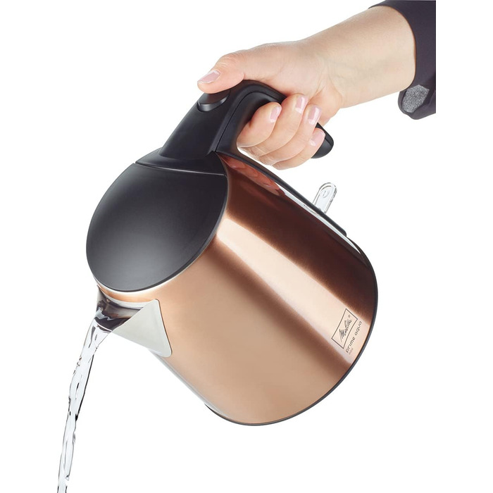 Електрочайник MELITTA Prime Aqua mini, 1 л, 2200 Вт, нержавіюча сталь, купрум