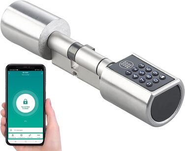 Електронний дверний циліндр VisorTech з кодовим замком, Bluetooth та керуванням через додаток