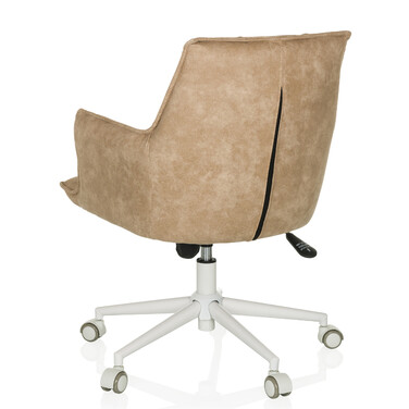 Крісло для домашнього офісу / поворотне крісло SOLAO LIFE W Fabric Beige Hjh LIVING