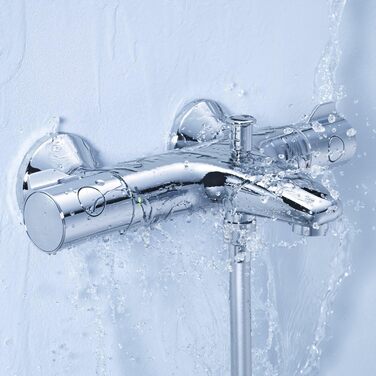 Змішувач для ванни Grohe Grohtherm 800 з термостатом, хром, 34567000 (S-Anschlüsse)