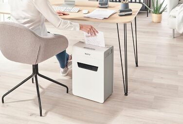 Leitz IQ 10X Premium Protect: Шредер для документів, 6 листів, мікроріз, 18л, білий, для офісу та дому