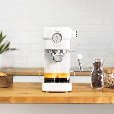 Кавомашина Cecotec Cafelizzia 790 Steel Pro - Еспресо та Капучино, 1350 Вт, 20 Бар, Манометр, 1.2л, Нержавіюча сталь