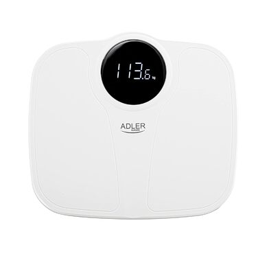Електронна вага для ванної Adler AD 8172w, до 180 кг, LED-дисплей, біла