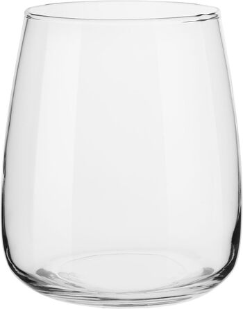 Скляна ваза для тюльпанів TREND FOR HOME Zinnia, прозора, кругла, 17 см, ⌀ 11.9 см, настільна, бочкоподібна