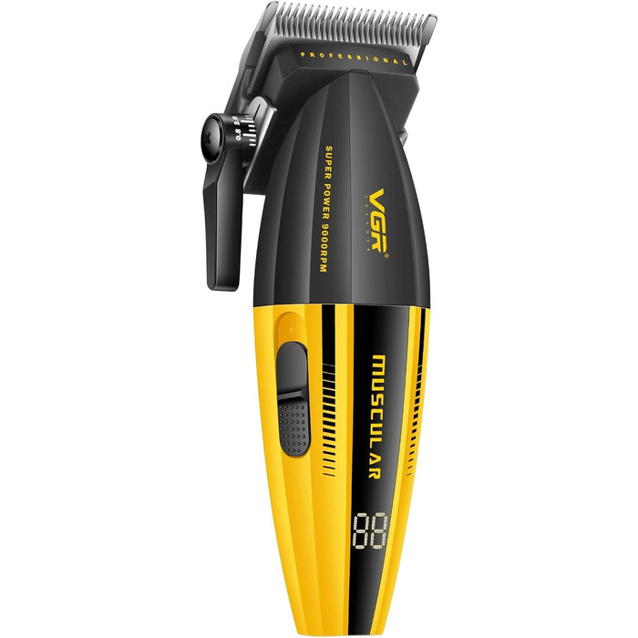 Машинка для стрижки VGR 285 Fresh Fade професійна, акумуляторна, 9000 об/хв, з LED-дисплеєм для чоловіків