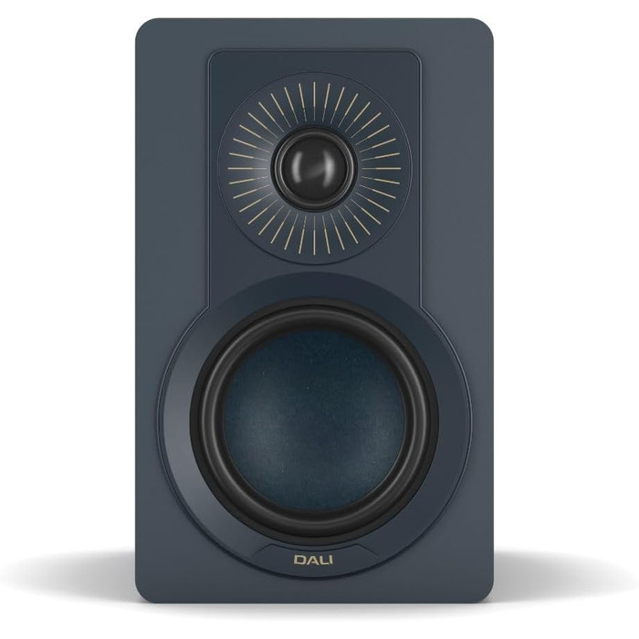 DALI KUPID Premium: Компактні поличні Hi-Fi колонки (пара) – карамельно-білі з блакитним акцентом, з кріпленням на стіну