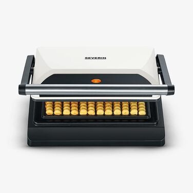 Вафельниця SEVERIN Black Line WA 2117 для серцеподібних вафель та вафле-картоплі, покриття без PFAS, 1000 Вт, чорний/нержавіюча сталь