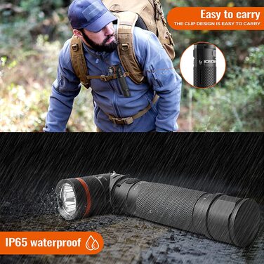 Ліхтарик NICRON B75 LED з УФ-світлом, акумуляторний, 1000 люмен, 395 нм, 2 в 1, поворотна голова 90°, водонепроникний, з магнітом, для вулиці, пошуку плям, детектор сечі та олії