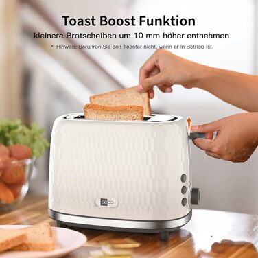 Тостер aeco toastlab Elite 2 відділення, підставка для булочок, широкі слоти, 6 рівнів підсмажування, 10 програм, 850 Вт, LCD-дисплей, функція підняття, розморожування, піддон для крихт