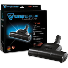 Турбощітка Wessel-Werk TK280 для видалення шерсті тварин, підходить для пилососів 32-38 мм, для алергіків і власників домашніх тварин