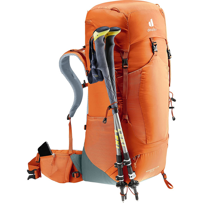 Туристичний рюкзак Deuter Aircontact Lite 50+10 л, chestnut-teal, легкий, для трекінгу