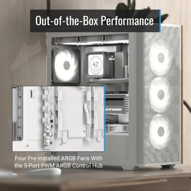Корпус для ПК AeroCool GEH Midi D501A-G-BK-V2, чорний/дерево, ATX