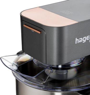 Кухонна машина HAGENUK HOME 1200 Вт, 5,5 л, нержавіюча чаша, планетарний міксер, металевий редуктор
