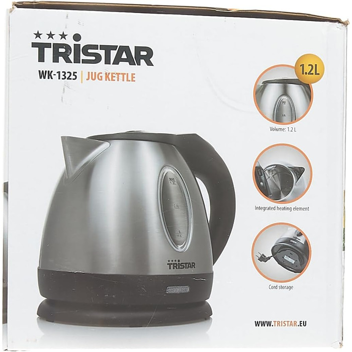 Електрочайник Tristar WK-1325, 1,2 л, 850 Вт, для кемпінгу