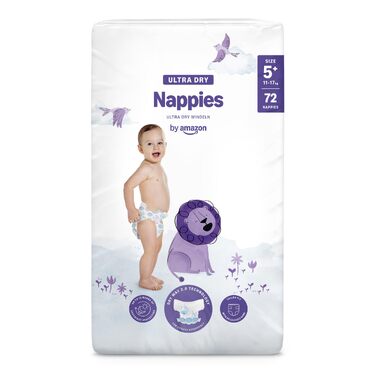 Підгузки By Amazon Ultra Dry розмір 3 (4-9 кг), білі, 172 шт (2 упаковки по 86 шт)