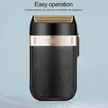 Електричний фольговий бритва USB, акумуляторний, для чоловіків, тиха робота, портативний, з нержавіючої сталі