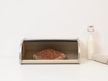Контейнер для хліба Brabantia Rollbrotkasten з матової сталі, великий, Soft Beige