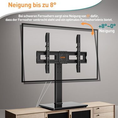 Стійка для телевізора ELIVED Schwenkbare 37-70 дюймів до 40 кг, VESA 600x400 мм, регульована по висоті, для OLED/LCD/LED/Plasma телевізорів