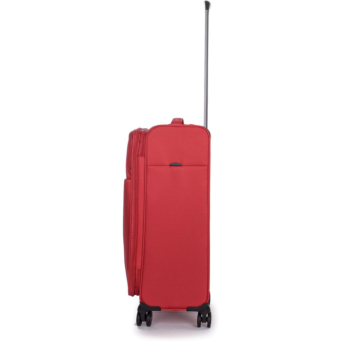 Стильна валіза Stratic Light+ м'яка, ручна поклажа, 4 колеса, розширювана, TSA замок, червона
