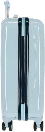 Дитяча валіза Roll Road Little Me Єдиноріг, 37x55x20 см, жорсткий ABS, 32 л, 2,5 кг, 4 подвійні колеса, кодовий замок, ручна поклажа, блакитна