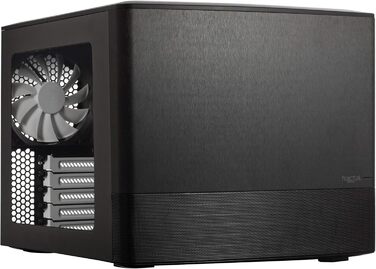 Корпус Fractal Design Node 804 чорний, компактний, для mATX, з високою вентиляцією, модульним інтер'єром, 3 вентилятора Silent R2 120 мм, підтримка водяного охолодження, USB 3.0, бокове вікно