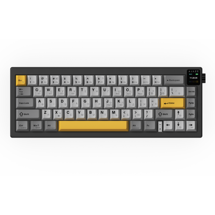 Бездротова механічна клавіатура Ajazz AK650 Flying Fish Switch - Black (AK650-FF-BGY)