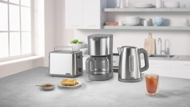 Тостер Braun PurShine HT1510 WH – 2 відділення, 8 режимів підсмажування, розморожування, підігрів, висувний піддон, 900 Вт, сірий
