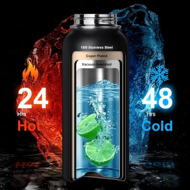 Фляга спортивна OneTigris 0.9л (32oz) Edelstal, чорний камуфляж - для велосипеда, кемпінгу, йоги, спортзалу