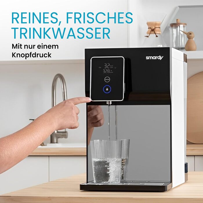 Smardy Blue Miran: Система фільтрації води зворотного осмосу з підігрівом 15-90°C (без підключення до водопроводу)