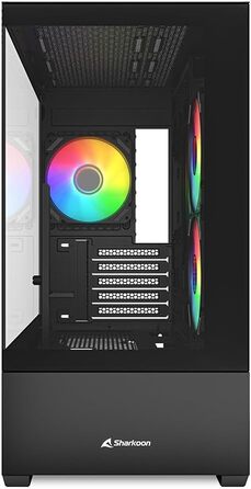 Корпус для ПК Sharkoon MK6 RGB Micro-ATX чорний