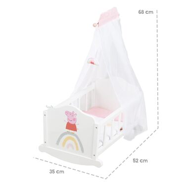 Дитяче ліжко Roba Peppa Pig 70x140 см з постільною білизною