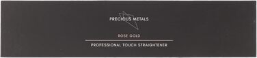 Професійний випрямляч для волосся Diva Pro Styling Precious Metals Touch, автоматичне вимкнення, швидкий нагрів, кабель 3 м, золотий