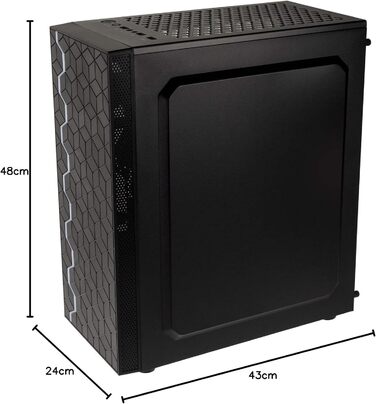Корпус для ПК Kolink Inspire K8 ARGB Midi-Tower, загартоване скло, чорний, ігровий комп'ютерний корпус з підсвічуванням RGB