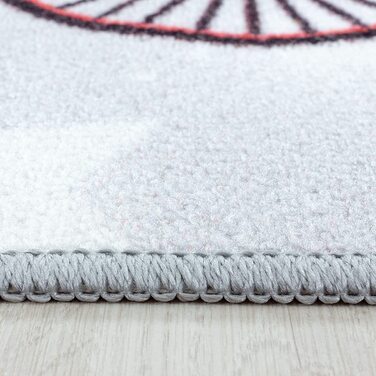 Килим HomebyHome для дітей, 100x150 см, сірий, небо, короткий ворс, для хлопчиків і дівчаток, м'який, антиалергенний, праний, для дитячої, ігрової кімнати, 100x150 см, сірий